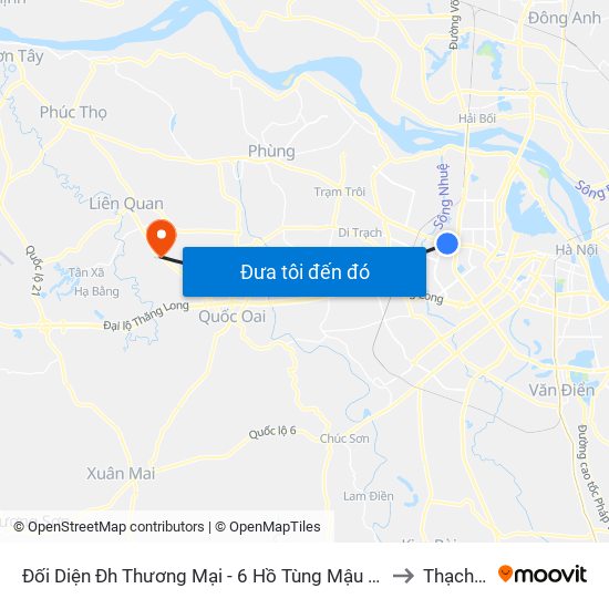 Đối Diện Đh Thương Mại - 6 Hồ Tùng Mậu (Cột Sau) to Thạch Xá map