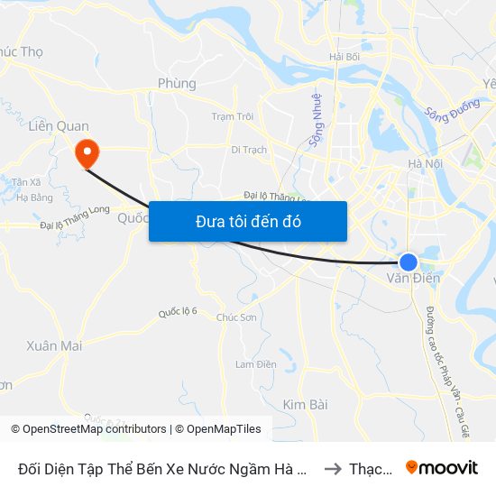 Đối Diện Tập Thể Bến Xe Nước Ngầm Hà Nội - Ngọc Hồi to Thạch Xá map