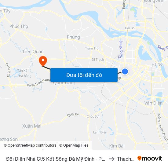 Đối Diện Nhà Ct5 Kđt Sông Đà Mỹ Đình - Phạm Hùng to Thạch Xá map