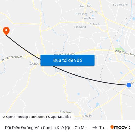 Đối Diện Đường Vào Chợ La Khê (Qua Ga Metro La Khê) - 405 Quang Trung (Hà Đông) to Thạch Xá map