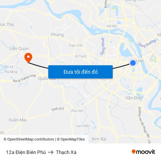 12a Điện Biên Phủ to Thạch Xá map