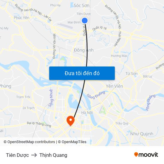 Tiên Dược to Thịnh Quang map