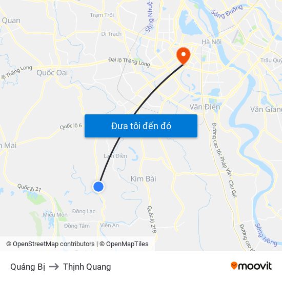 Quảng Bị to Thịnh Quang map