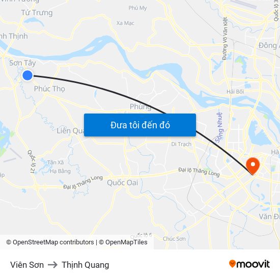 Viên Sơn to Thịnh Quang map
