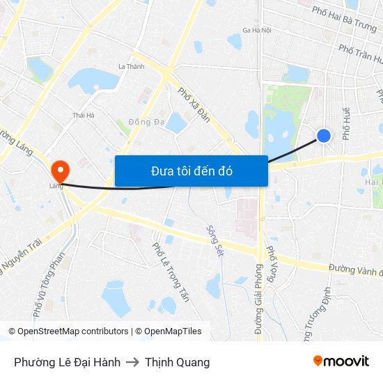 Phường Lê Đại Hành to Thịnh Quang map