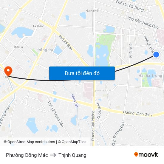 Phường Đống Mác to Thịnh Quang map