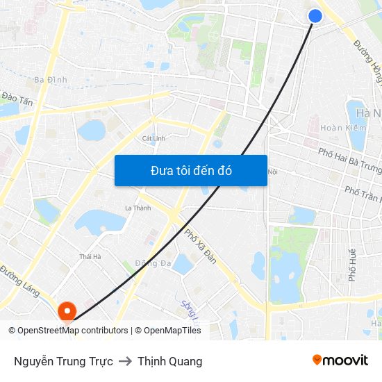 Nguyễn Trung Trực to Thịnh Quang map