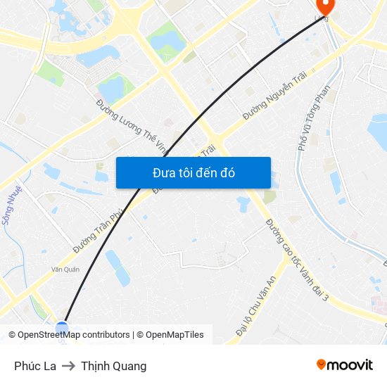 Phúc La to Thịnh Quang map