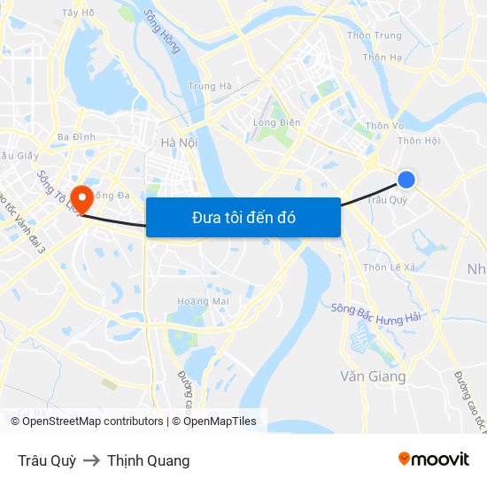 Trâu Quỳ to Thịnh Quang map