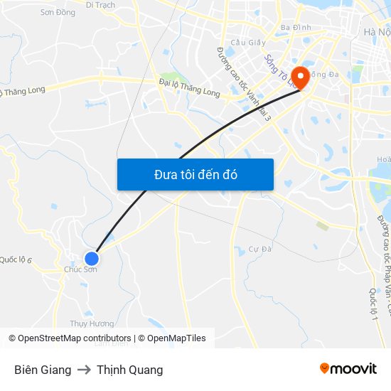 Biên Giang to Thịnh Quang map