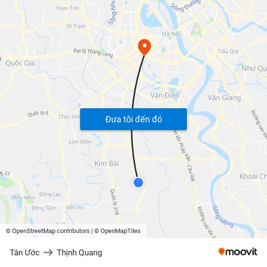 Tân Ước to Thịnh Quang map