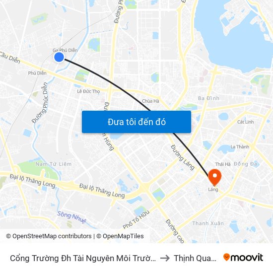 Cổng Trường Đh Tài Nguyên Môi Trường to Thịnh Quang map