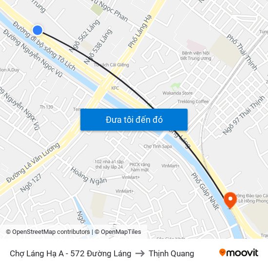 Chợ Láng Hạ A - 572 Đường Láng to Thịnh Quang map