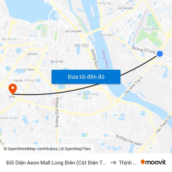 Đối Diện Aeon Mall Long Biên (Cột Điện T4a/2a-B Đường Cổ Linh) to Thịnh Quang map