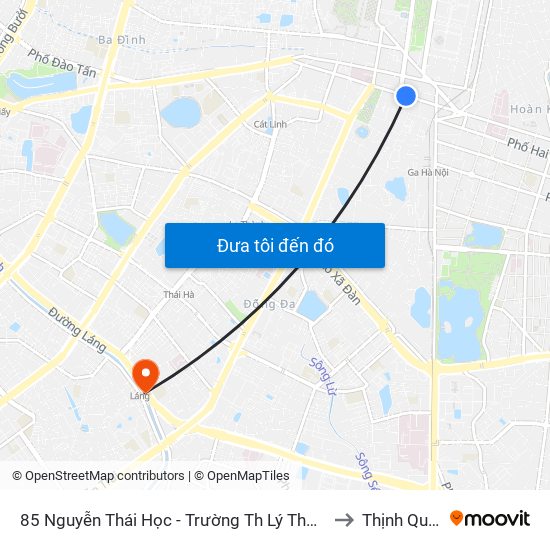 85 Nguyễn Thái Học - Trường Th Lý Thường Kiệt to Thịnh Quang map