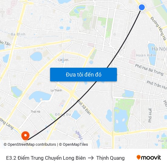 E3.2 Điểm Trung Chuyển Long Biên to Thịnh Quang map