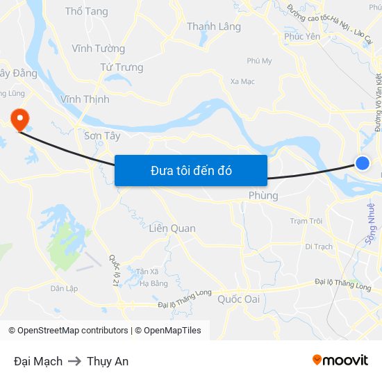 Đại Mạch to Thụy An map