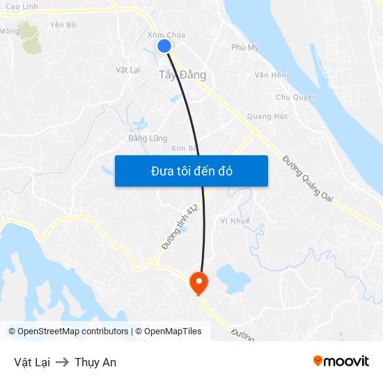 Vật Lại to Thụy An map