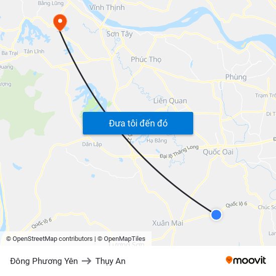 Đông Phương Yên to Thụy An map