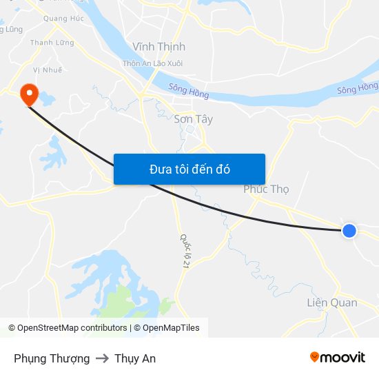 Phụng Thượng to Thụy An map