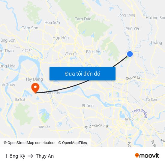 Hồng Kỳ to Thụy An map