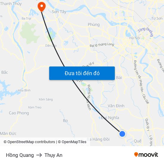 Hồng Quang to Thụy An map