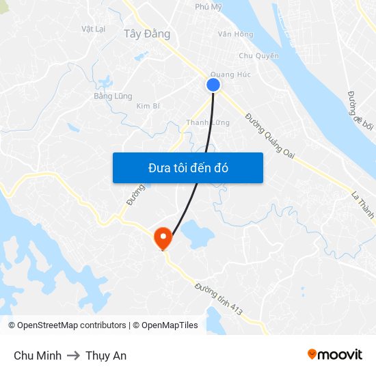 Chu Minh to Thụy An map