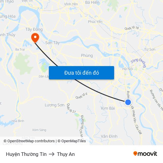 Huyện Thường Tín to Thụy An map