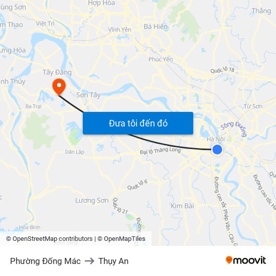 Phường Đống Mác to Thụy An map