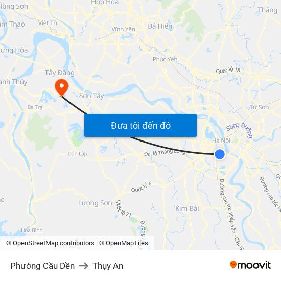 Phường Cầu Dền to Thụy An map