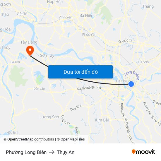 Phường Long Biên to Thụy An map