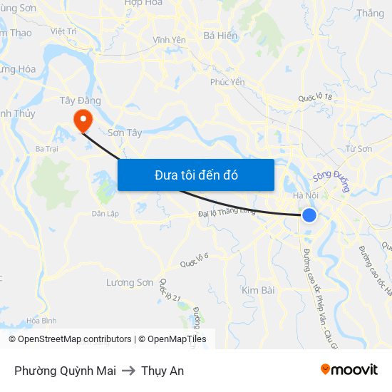 Phường Quỳnh Mai to Thụy An map