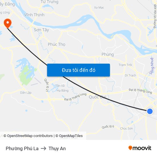 Phường Phú La to Thụy An map