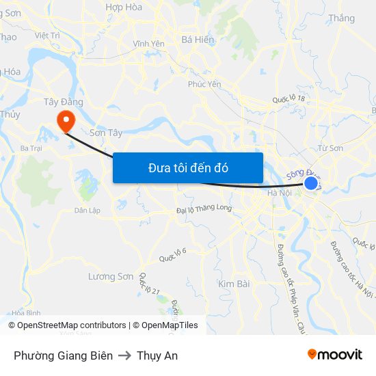 Phường Giang Biên to Thụy An map