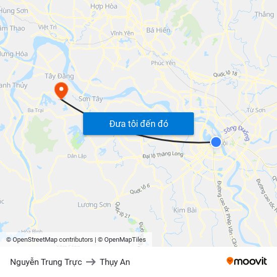 Nguyễn Trung Trực to Thụy An map