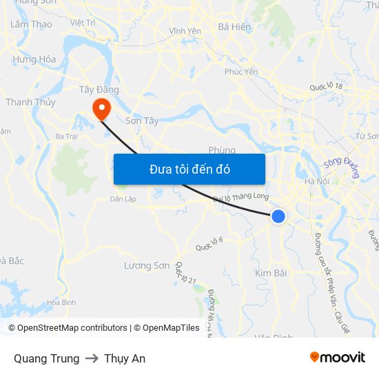 Quang Trung to Thụy An map