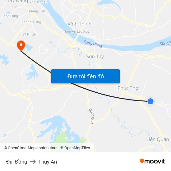 Đại Đồng to Thụy An map