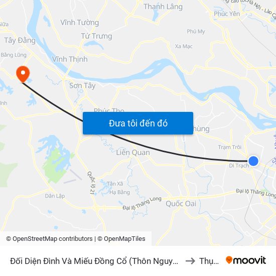 Đối Diện Đình Và Miếu Đồng Cổ (Thôn Nguyên Xá) - Đường 32 to Thụy An map