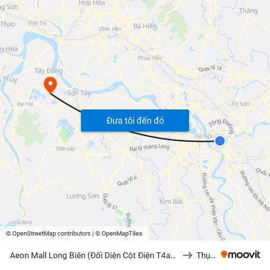 Aeon Mall Long Biên (Đối Diện Cột Điện T4a/2a-B Đường Cổ Linh) to Thụy An map