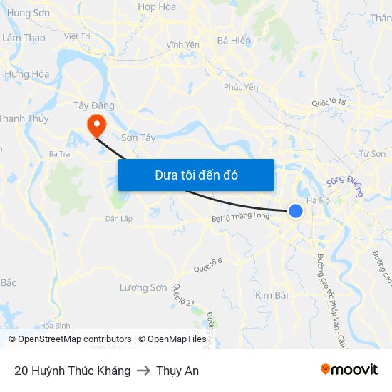 20 Huỳnh Thúc Kháng to Thụy An map