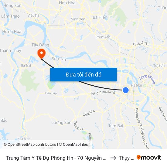 Trung Tâm Y Tế Dự Phòng Hn - 70 Nguyễn Chí Thanh to Thụy An map