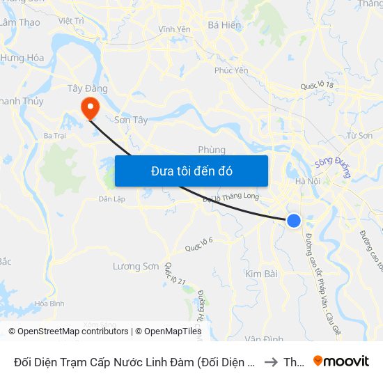 Đối Diện Trạm Cấp Nước Linh Đàm (Đối Diện Chung Cư Hh1c) - Nguyễn Hữu Thọ to Thụy An map