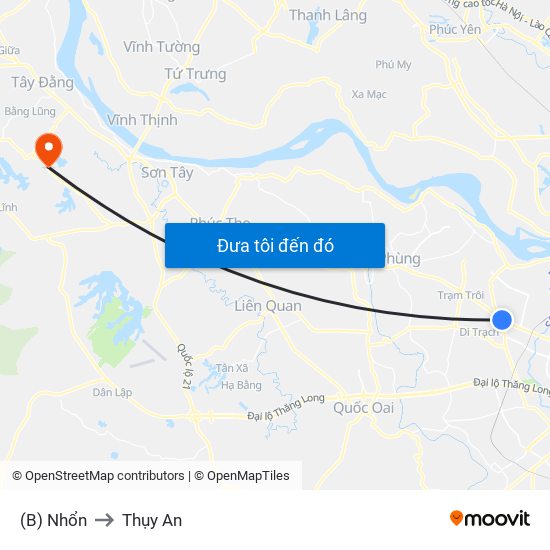 (B) Nhổn to Thụy An map