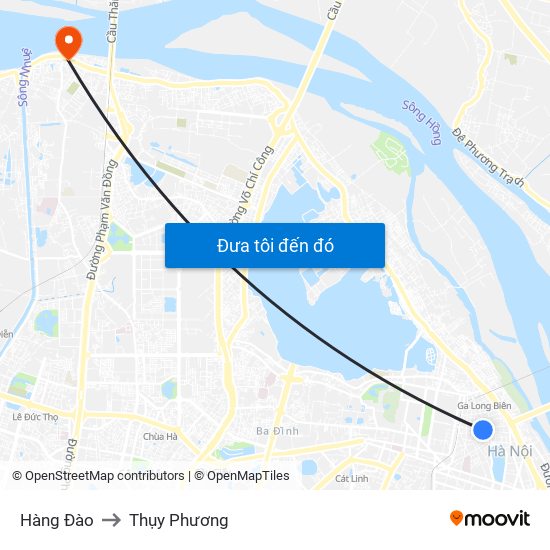 Hàng Đào to Thụy Phương map