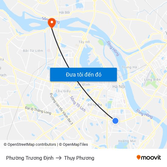 Phường Trương Định to Thụy Phương map