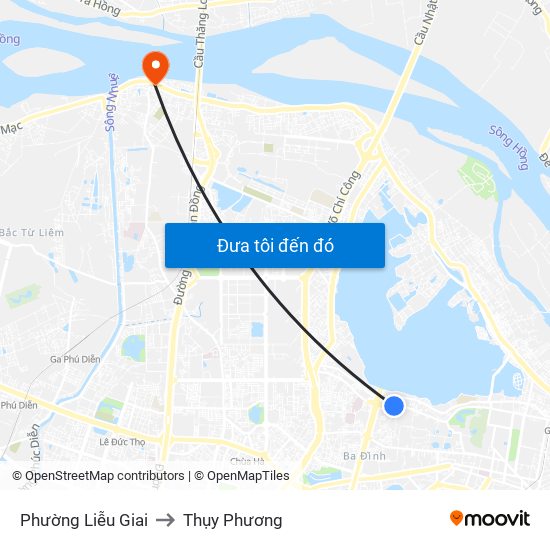 Phường Liễu Giai to Thụy Phương map