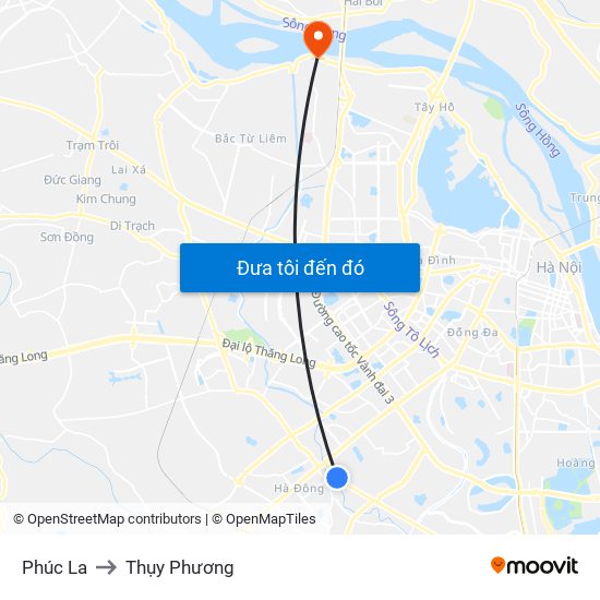 Phúc La to Thụy Phương map