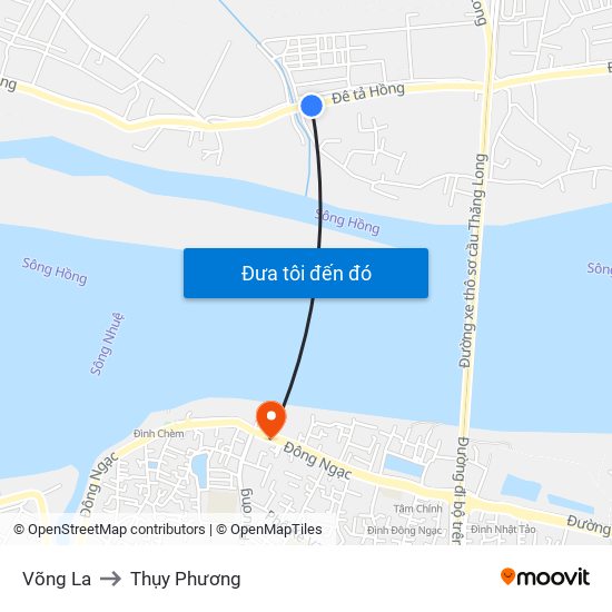 Võng La to Thụy Phương map