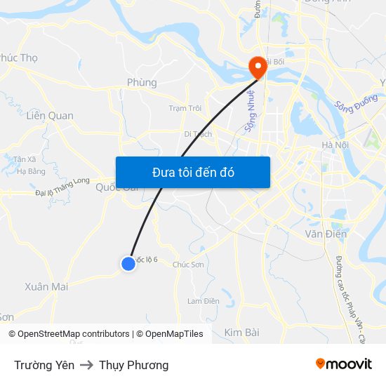 Trường Yên to Thụy Phương map