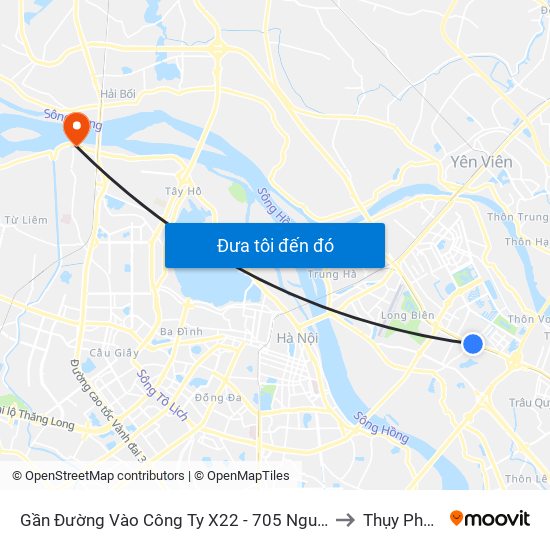 Gần Đường Vào Công Ty X22 - 705 Nguyễn Văn Linh to Thụy Phương map